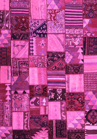 Patchwork Pink Transitional Rug, con1462pnk