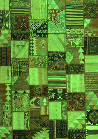 Patchwork Green Transitional Rug, con1462grn