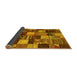 Sideview of Patchwork Yellow Transitional Rug, con1462yw