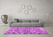 Machine Washable Abstract Pink Contemporary Rug in a Living Room, wshcon1463pnk