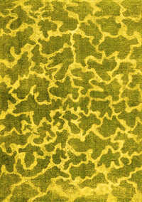 Abstract Yellow Contemporary Rug, con1463yw