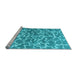 Sideview of Machine Washable Abstract Light Blue Contemporary Rug, wshcon1463lblu