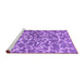 Sideview of Machine Washable Abstract Purple Contemporary Area Rugs, wshcon1463pur