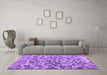 Machine Washable Abstract Purple Contemporary Area Rugs in a Living Room, wshcon1463pur