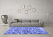 Machine Washable Abstract Blue Contemporary Rug in a Living Room, wshcon1463blu