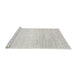 Serging Thickness of Machine Washable Contemporary Pale Silver Gray Rug, wshcon1464