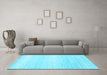 Machine Washable Abstract Light Blue Contemporary Rug in a Living Room, wshcon1464lblu