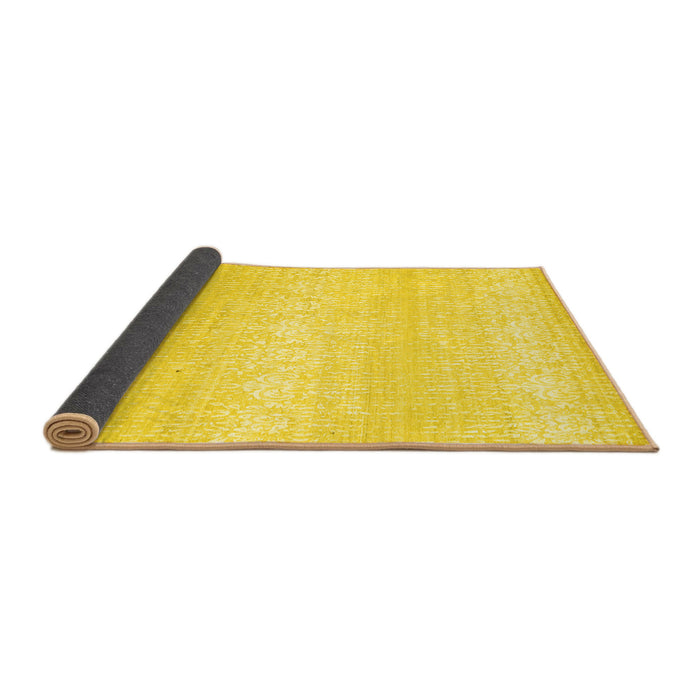 Sideview of Abstract Yellow Contemporary Rug, con1464yw