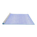 Sideview of Machine Washable Abstract Blue Contemporary Rug, wshcon1464blu