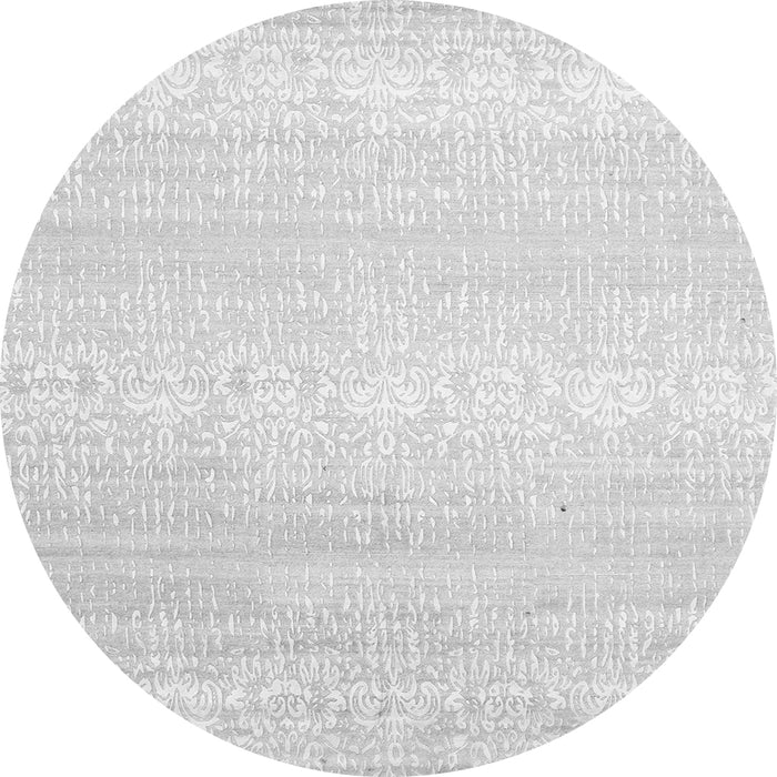 Square Abstract Gray Contemporary Rug, con1464gry