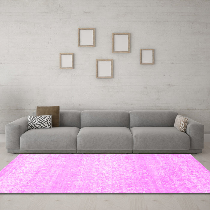 Machine Washable Abstract Pink Contemporary Rug in a Living Room, wshcon1464pnk