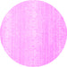 Round Machine Washable Abstract Pink Contemporary Rug, wshcon1464pnk