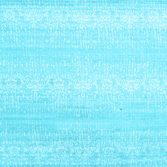 Square Abstract Light Blue Contemporary Rug, con1464lblu