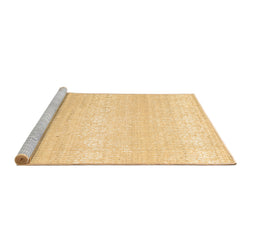 Sideview of Machine Washable Abstract Brown Contemporary Rug, wshcon1464brn