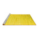 Sideview of Machine Washable Abstract Yellow Contemporary Rug, wshcon1465yw