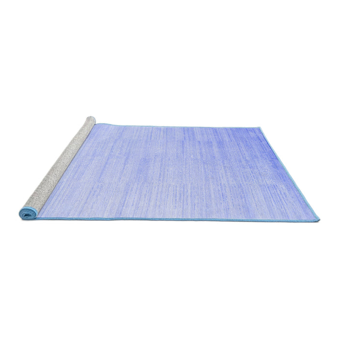 Sideview of Machine Washable Abstract Blue Contemporary Rug, wshcon1465blu
