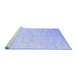 Sideview of Machine Washable Abstract Blue Contemporary Rug, wshcon1465blu