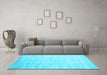 Machine Washable Abstract Light Blue Contemporary Rug in a Living Room, wshcon1465lblu