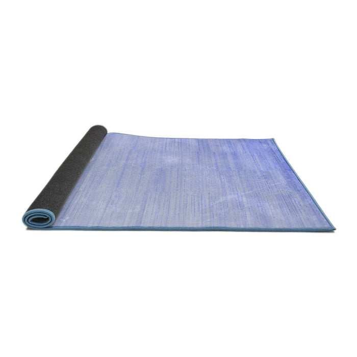 Sideview of Abstract Blue Contemporary Rug, con1465blu