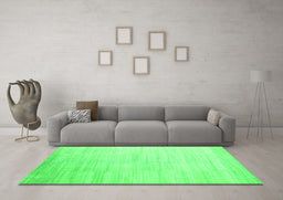 Machine Washable Abstract Green Contemporary Area Rugs in a Living Room,, wshcon1465grn