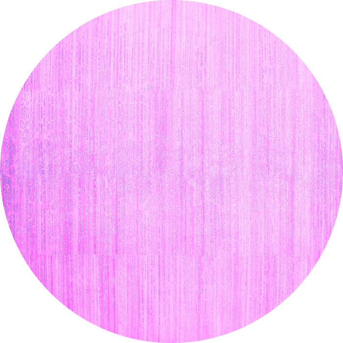 Round Abstract Pink Contemporary Rug, con1465pnk
