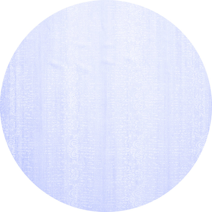 Round Solid Blue Modern Rug, con1466blu