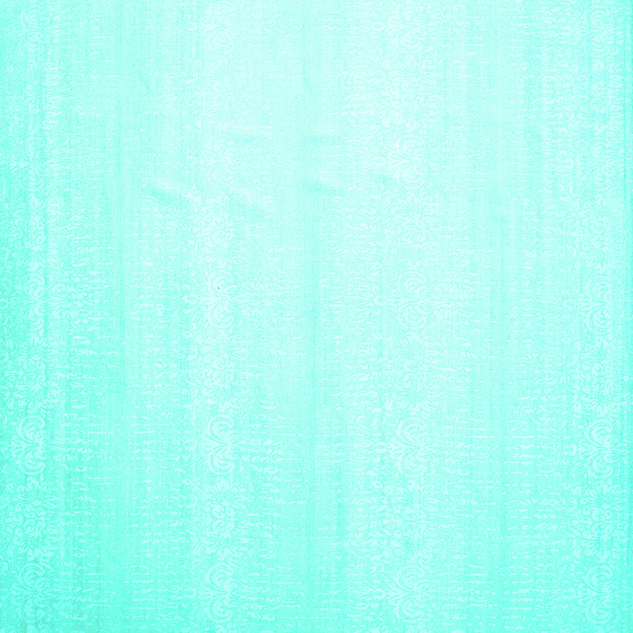 Square Machine Washable Solid Turquoise Modern Area Rugs, wshcon1466turq