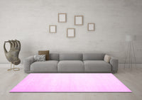 Machine Washable Solid Pink Modern Rug, wshcon1466pnk