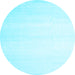 Round Solid Light Blue Modern Rug, con1466lblu