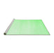 Sideview of Machine Washable Solid Emerald Green Modern Area Rugs, wshcon1466emgrn