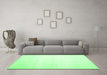 Machine Washable Solid Emerald Green Modern Area Rugs in a Living Room,, wshcon1466emgrn