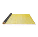 Sideview of Solid Yellow Modern Rug, con1466yw