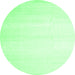 Round Solid Emerald Green Modern Rug, con1466emgrn