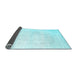 Sideview of Solid Light Blue Modern Rug, con1466lblu