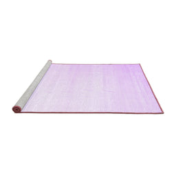 Sideview of Machine Washable Solid Purple Modern Area Rugs, wshcon1466pur