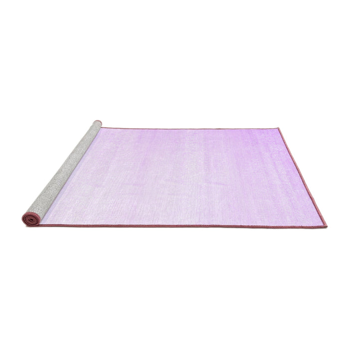 Sideview of Machine Washable Solid Purple Modern Area Rugs, wshcon1466pur