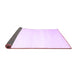 Sideview of Solid Purple Modern Rug, con1466pur