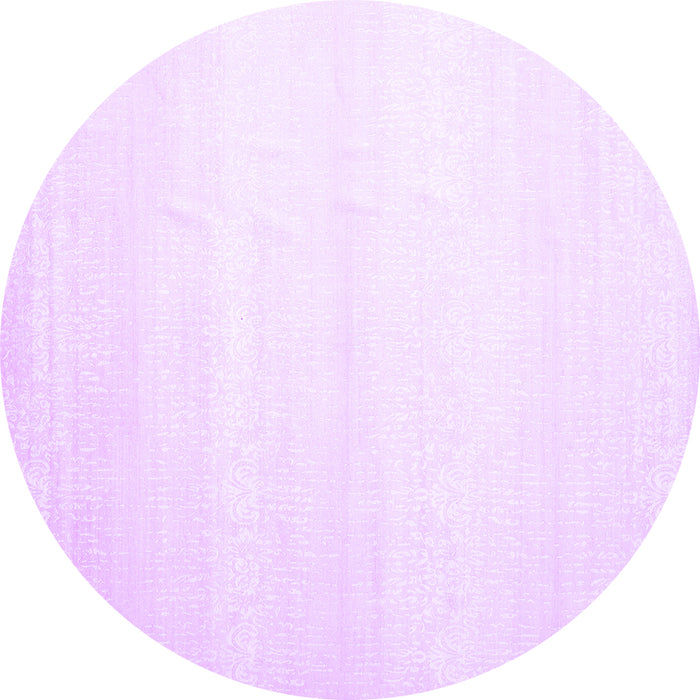 Round Solid Purple Modern Rug, con1466pur
