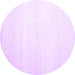 Round Solid Purple Modern Rug, con1466pur