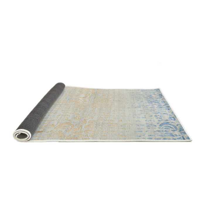 Thickness of Contemporary Silver Gray Modern Rug, con1467