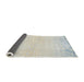 Thickness of Contemporary Silver Gray Modern Rug, con1467