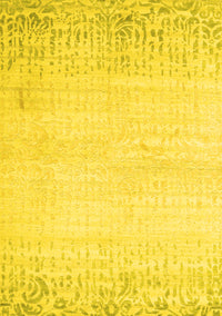 Abstract Yellow Contemporary Rug, con1467yw