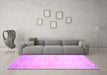 Machine Washable Abstract Pink Contemporary Rug in a Living Room, wshcon1467pnk