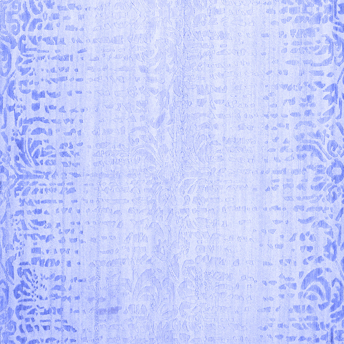 Square Abstract Blue Contemporary Rug, con1467blu