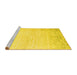 Sideview of Machine Washable Abstract Yellow Contemporary Rug, wshcon1467yw