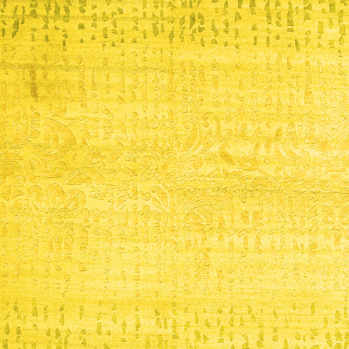 Machine Washable Abstract Yellow Contemporary Rug, wshcon1467yw