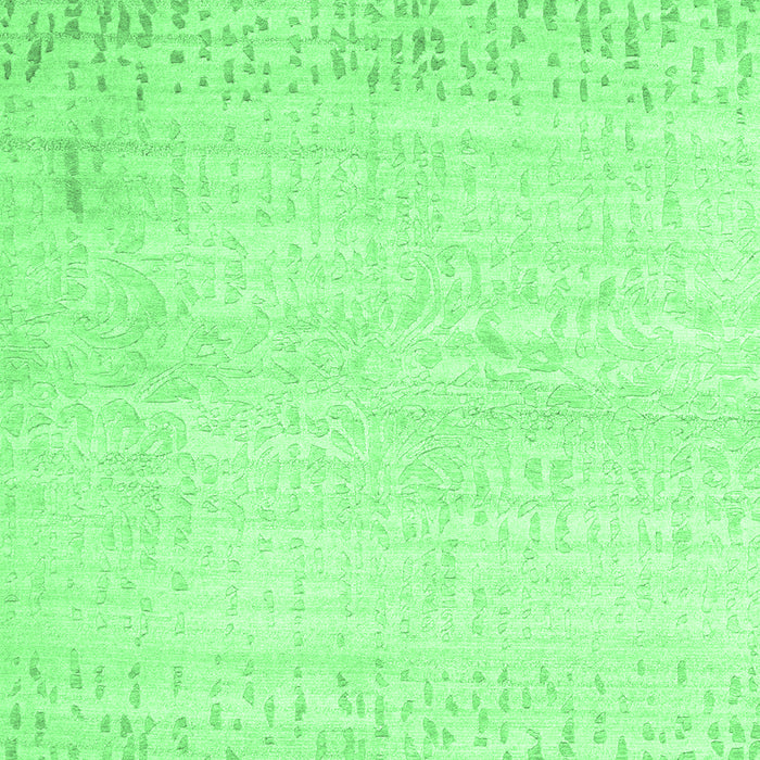 Machine Washable Abstract Emerald Green Contemporary Area Rugs, wshcon1467emgrn