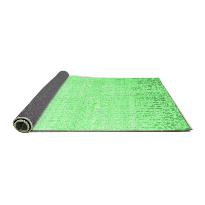 Sideview of Abstract Emerald Green Contemporary Rug, con1467emgrn
