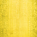 Square Machine Washable Abstract Yellow Contemporary Rug, wshcon1467yw