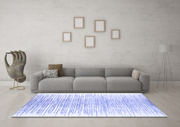 Machine Washable Abstract Blue Contemporary Rug in a Living Room, wshcon1468blu